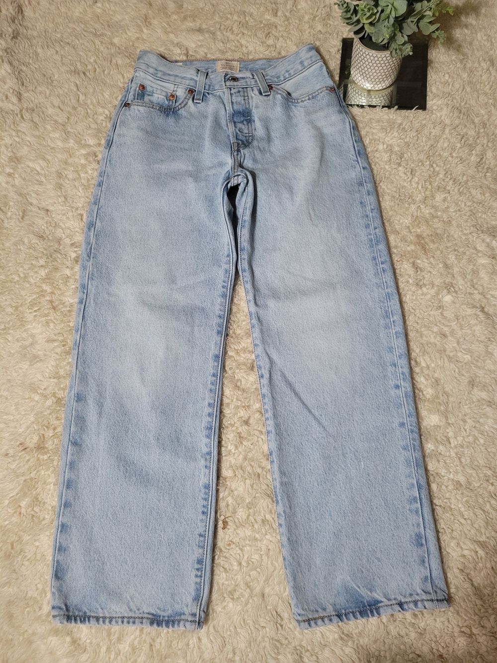 Levi's 501 '90s Ankle Jeans Light Blue 100% Cotton Size W23 X L24